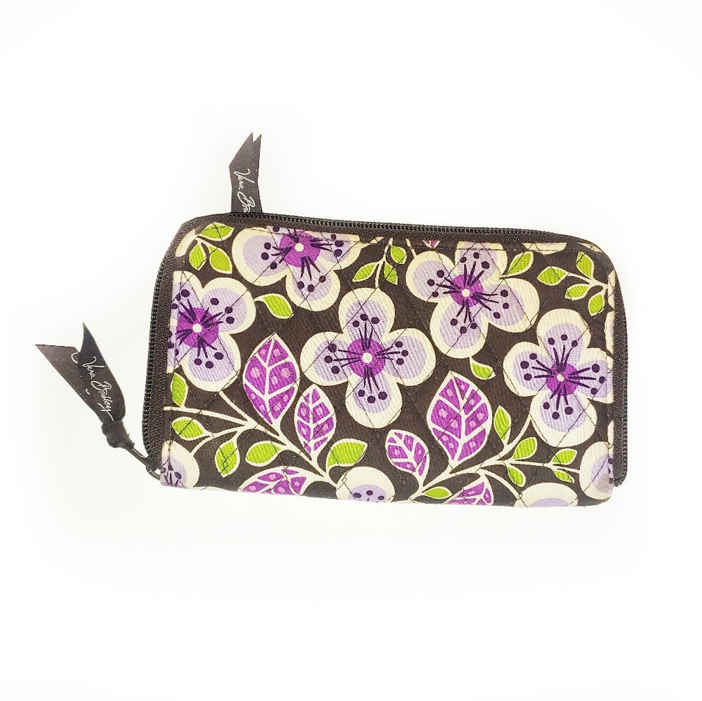 Vera Bradley green and purple Floral Wallet